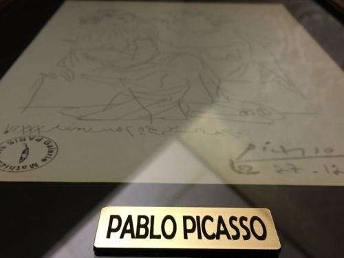 Original PICASSO gallery print - hand signed by Picasso in pencil in 1956 - COMES FRAMED